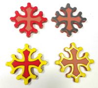 croix occitane plate diamètre 14.5 émaillé differentes couleurs