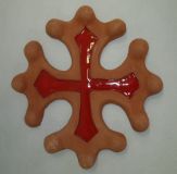 croix occitane semi évidée émaillée interieur diamètre 23