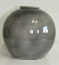 Vase boule grand modèle Hauteur 23 cm gris