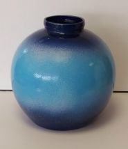 Vase boule grand modèle Hauteur 23 cm  bleu degradé